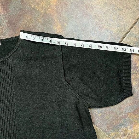 Dress Barn Women’s Black Short Sleeve Sweater 1X - Picture 3 of 9